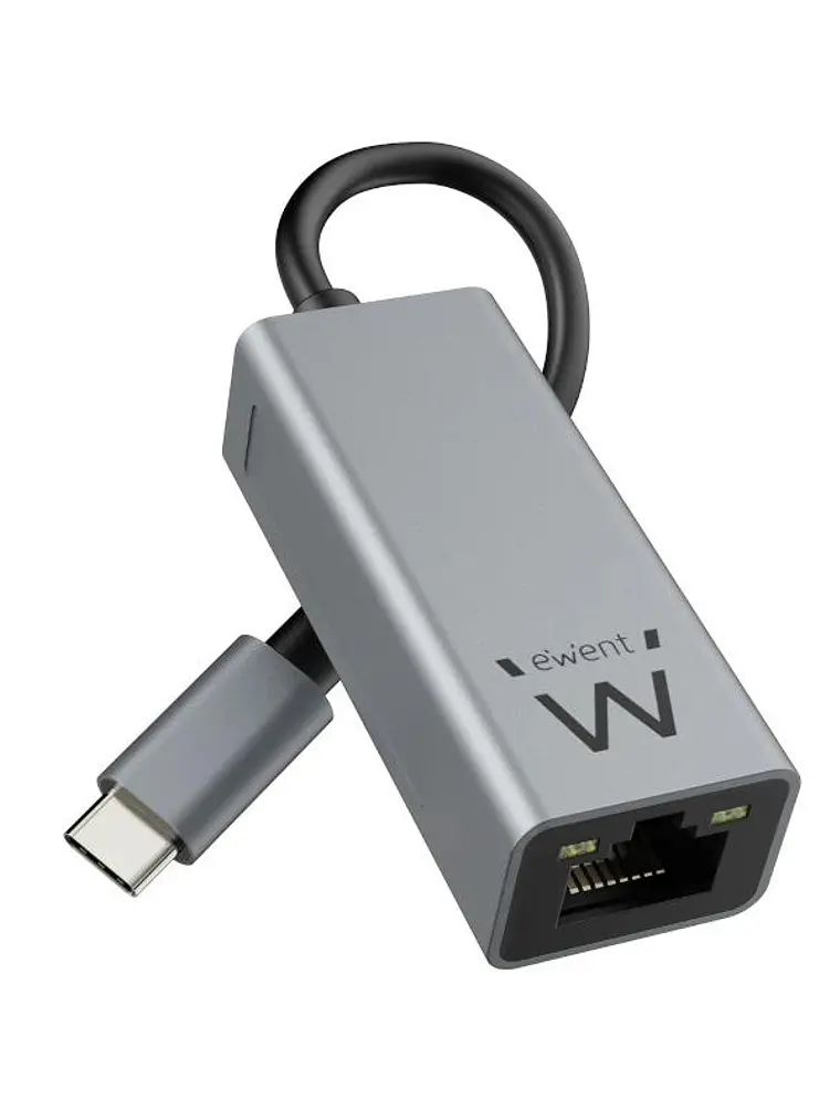 EWENT ADAPTADOR DE RED GIGABIT USB-C ALUMINIO 3