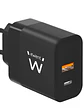 Ewent Cargador Rapido USB-A Y USB-C  GanFast 45W - Miniatura 1