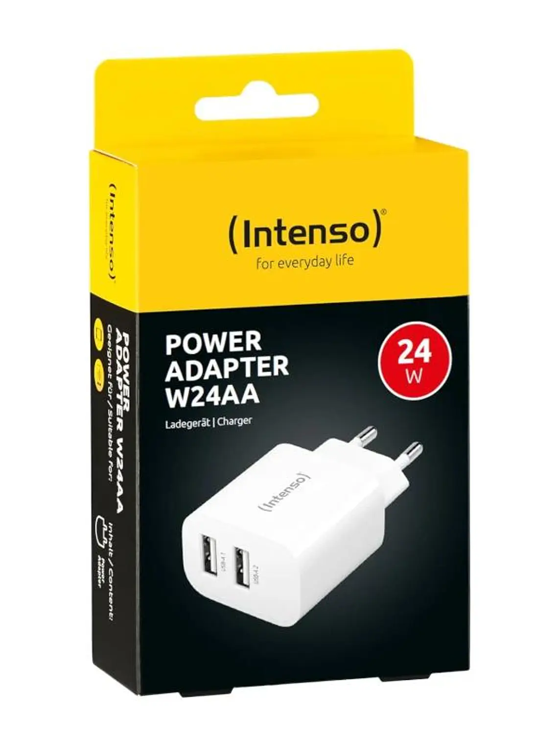 Intenso | Cargador pared W24AA|2xUSB-A|blanco 2