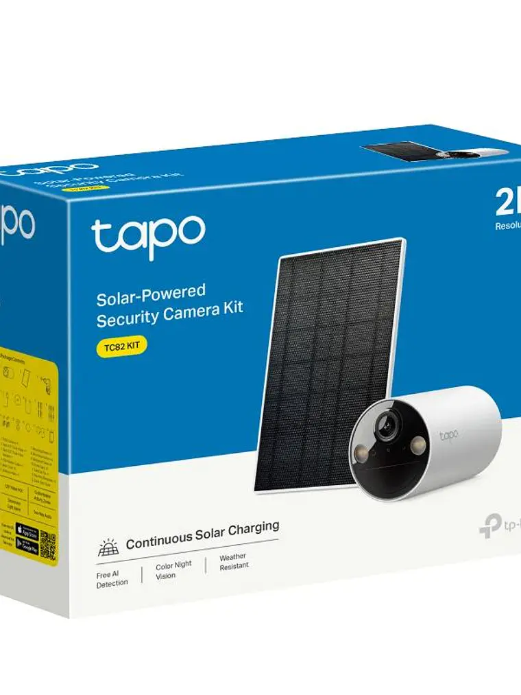 TP-Link TC82 KIT Cámara WiFi 2K Batería Pane Solar 4