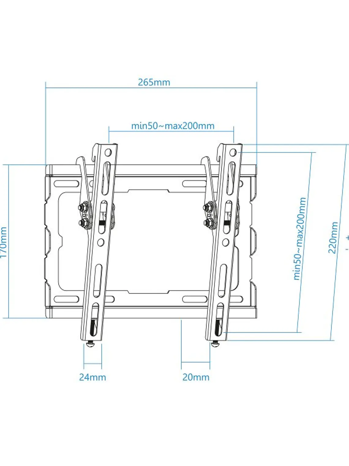 Tooq Soporte pared LP1044T-B incl pantallas 23-43