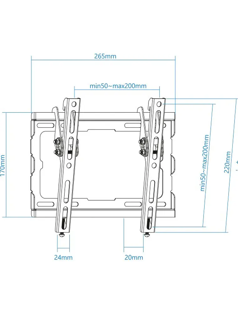 Tooq Soporte pared LP1044T-B incl pantallas 23-43
