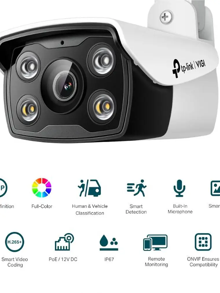 VIGI Cámara IP Bullet C330 3MP Plást Full-Color 2. 2