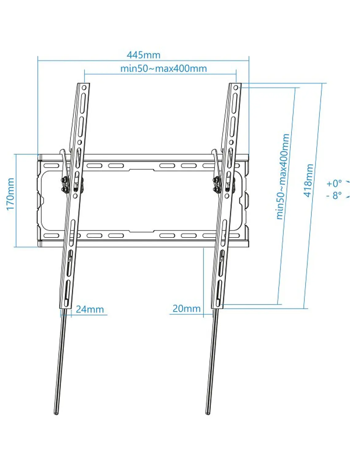 Tooq Soporte pared LP1071T-B incl pantallas 32-70