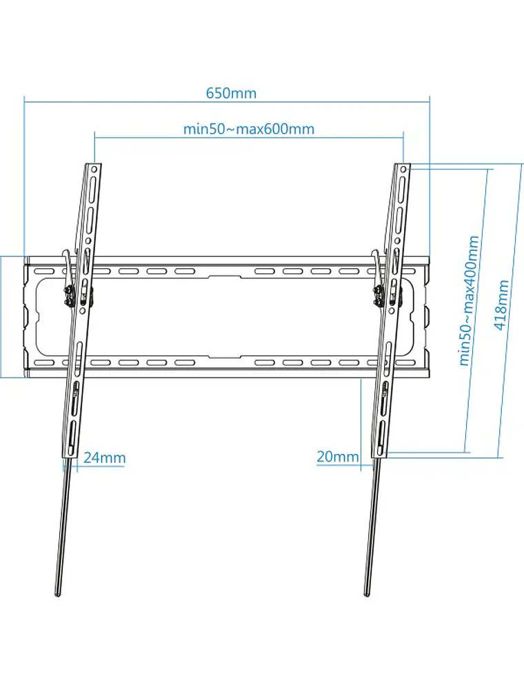 Tooq Soporte pared LP1081T-B incl pantallas 37-80