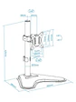 Tooq Soporte mesa DB1701TN-B 1 brazo 17-32