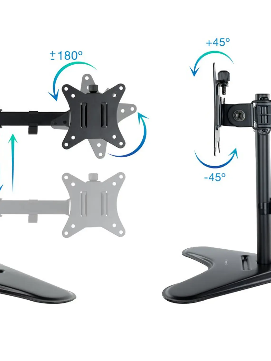 Tooq Soporte mesa DB1702TN-B 2 brazos 17-32