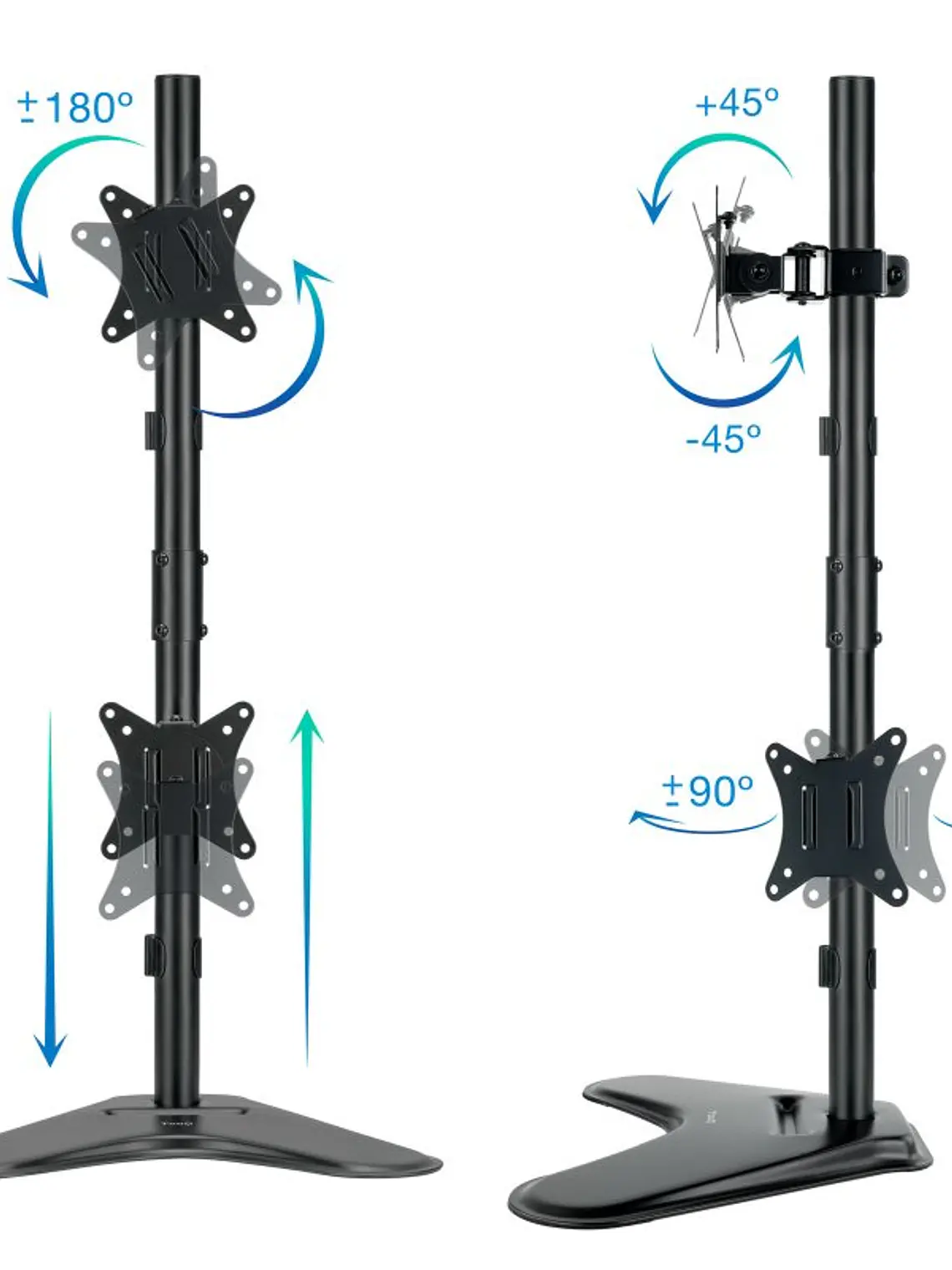 Tooq Soporte mesa DB1703TNV-B  2 brazos Vertical 2