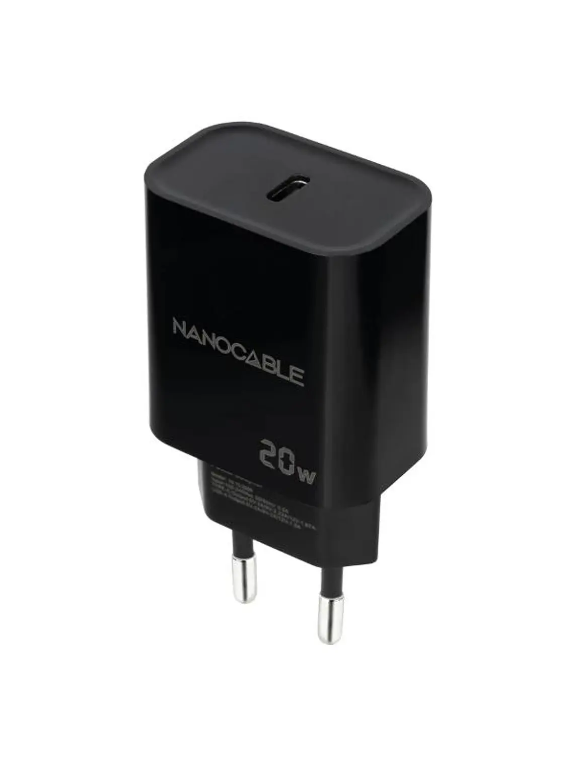 Nanocable Cargador pared USB-C PD 20W Negro 2