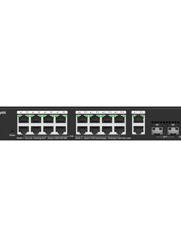 Reyee 20-Port Gigabit Smart POE Switch, 16 PoE/POE 1