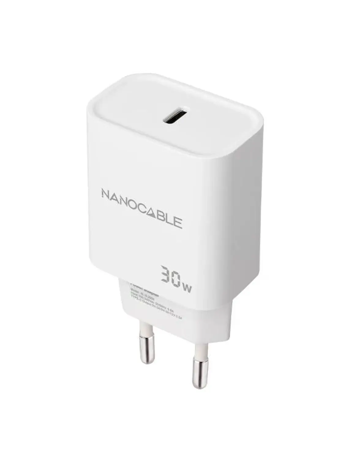 Nanocable Cargador pared USB-C PD 30W Blanco 2