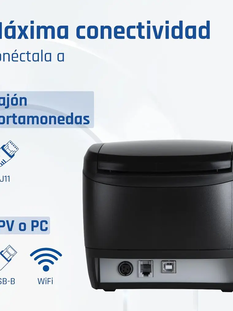 iggual Impresora térmica TP EASY 80 USB+RJ11 WiFi 3