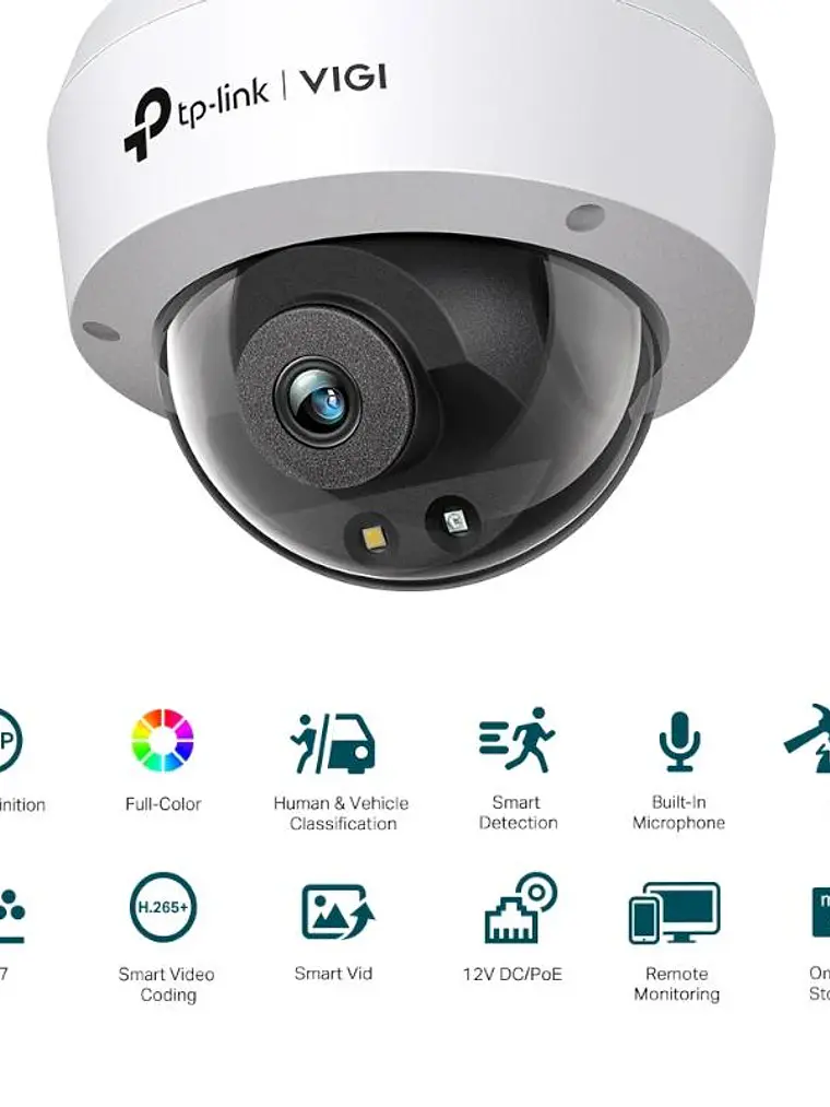 VIGI Cámara IP Domo C240 4MP Plást Full-Color 2.8m 3
