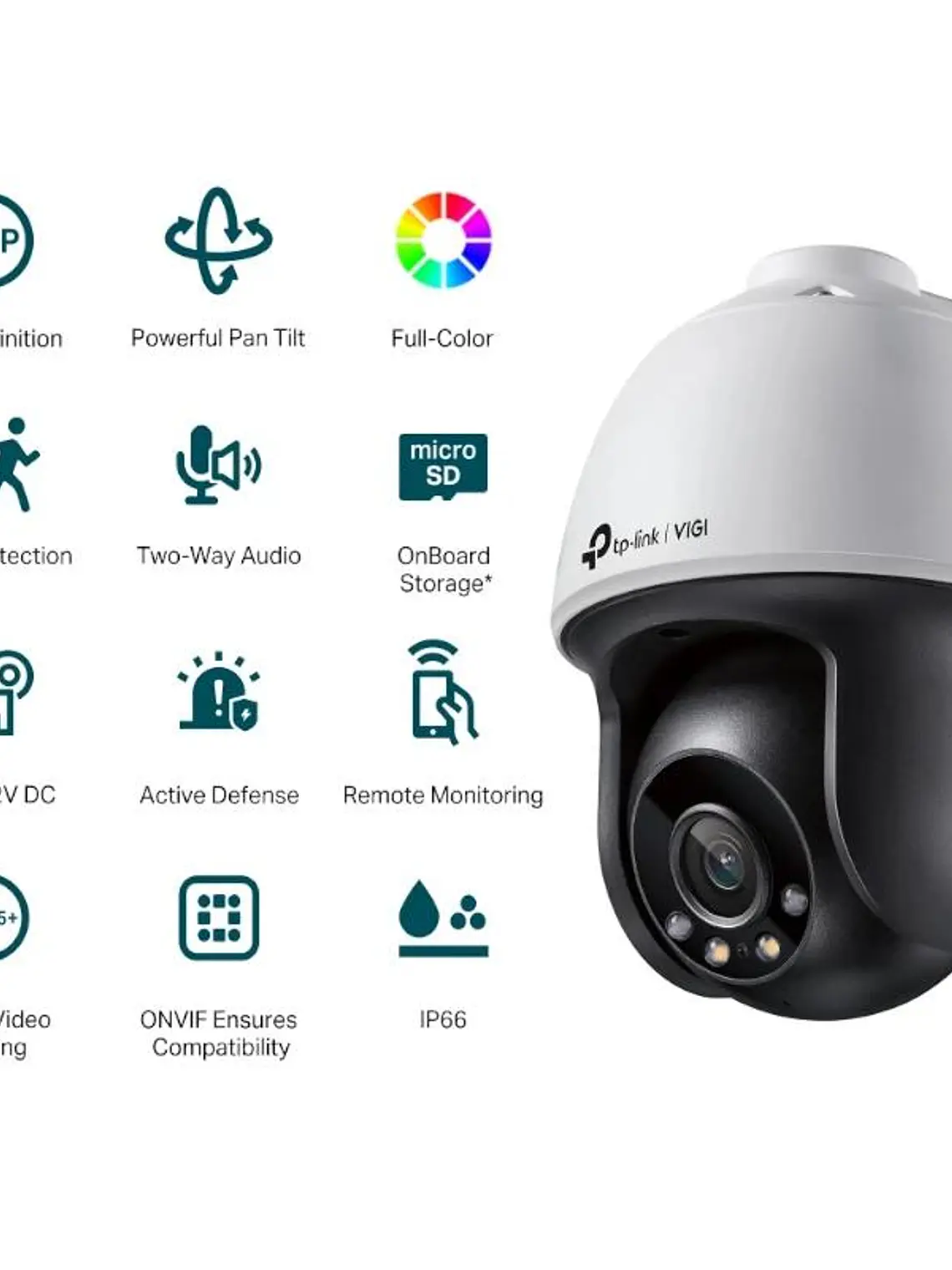 VIGI Cámara IP PT C540 4MP Plástico Full-Color 4mm 2