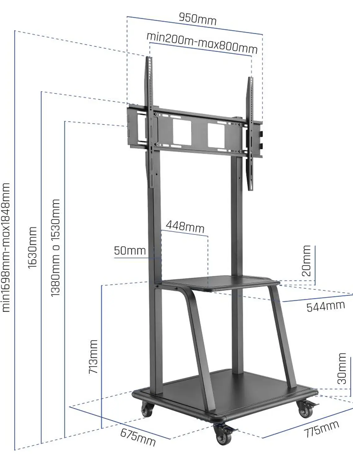 iggual GOLIAT Soporte TV con ruedas 37