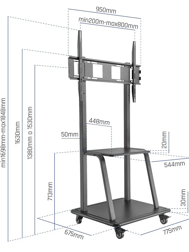 iggual GOLIAT Soporte TV con ruedas 37