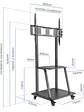 iggual GOLIAT Soporte TV con ruedas 37