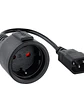 Nanocable Cable Adaptador C14-M a CEE7-H, 50cm - Miniatura 1
