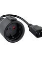 Nanocable Cable Adaptador C14-M a CEE7-H, 50cm - Miniatura 2