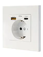 Nanocable Base Pared toma SCHUKO 2USB-C PD20W - Miniatura 1