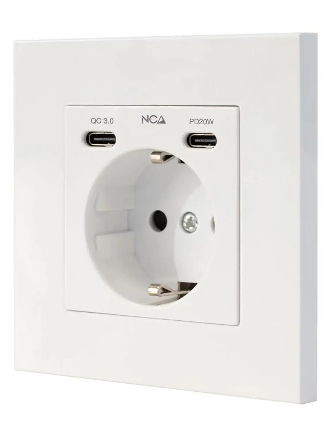 Nanocable Base Pared toma SCHUKO 2USB Max .2.4A 1