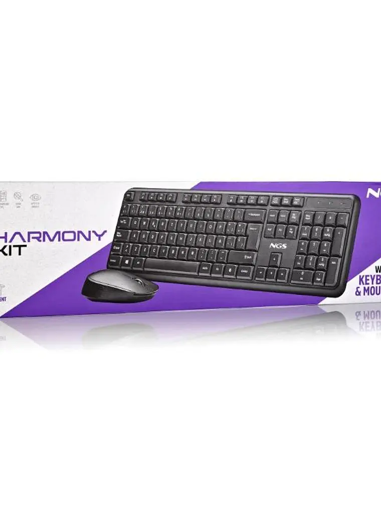 NGS Kit teclado+raton Harmony Inalámbrico 12 Tecla 4