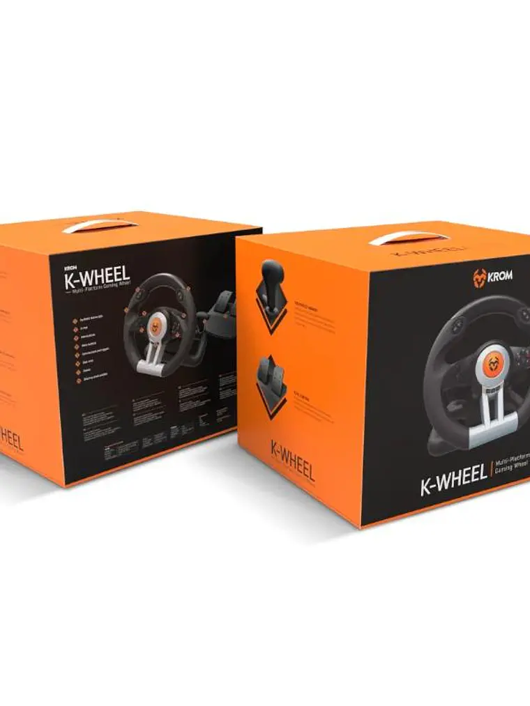 Krom Juego de Volante y pedales K-Wheel Multip. 4