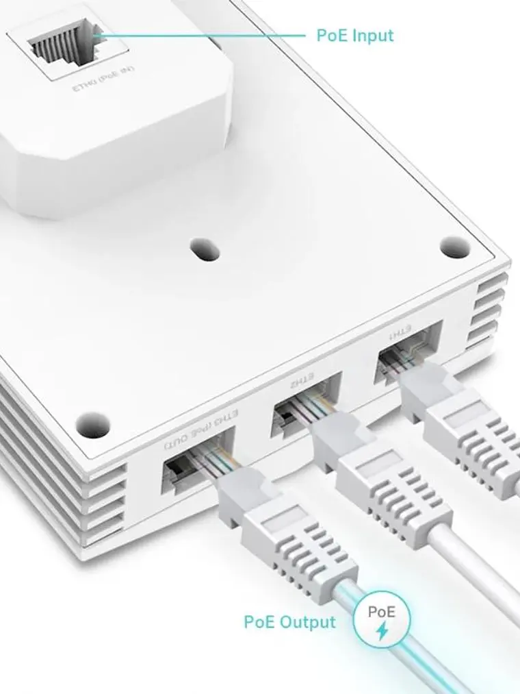 TP-Link EAP655-Wall AP WiFi6 AX3000 Dual 4xGbE 3