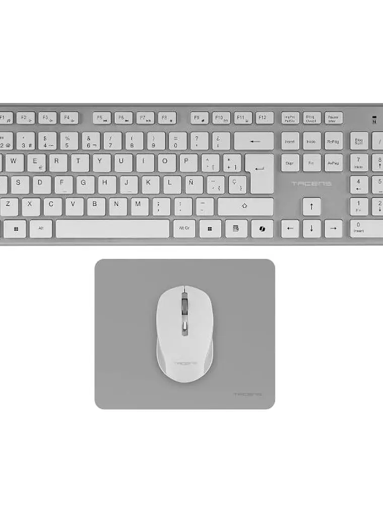 Tacens 3EN1 Teclado+Ratón+Alfom Inalámbrico Blanco 2