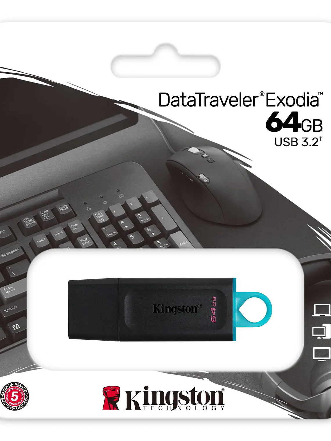 Kingston DataTraveler DTX 64GB USB 3.2 Gen1 Negro 3