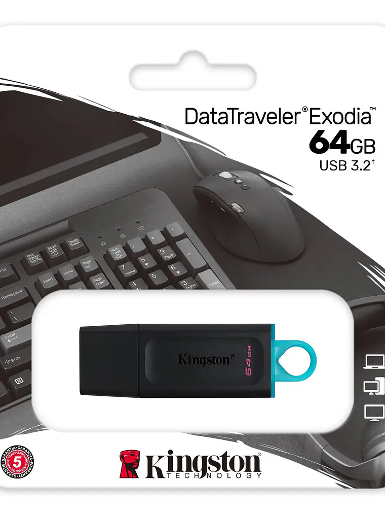 Kingston DataTraveler DTX 64GB USB 3.2 Gen1 Negro 3