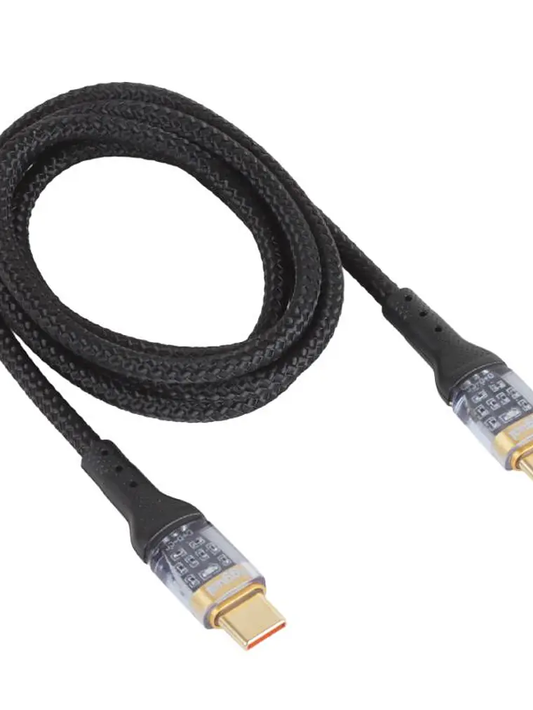 iggual Cable USB-C a tipo C 3A 100 cm trenzado LED 2