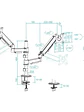 Tooq Soporte mesa DB1533TNR-B 2 brazo 17-32 Negro - Miniatura 2