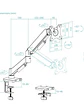 Tooq Soporte mesa DB1733TNR-B 1 brazo 17-32 Negro - Miniatura 2