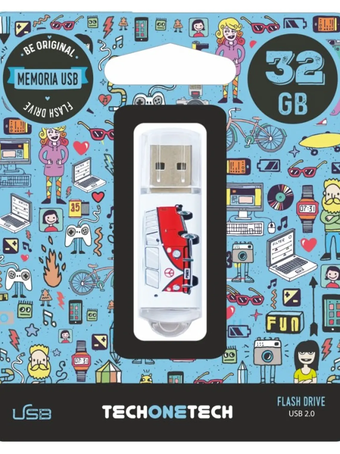 TECH ONE TECH Camper Van-Van 32 Gb USB 2.0 1