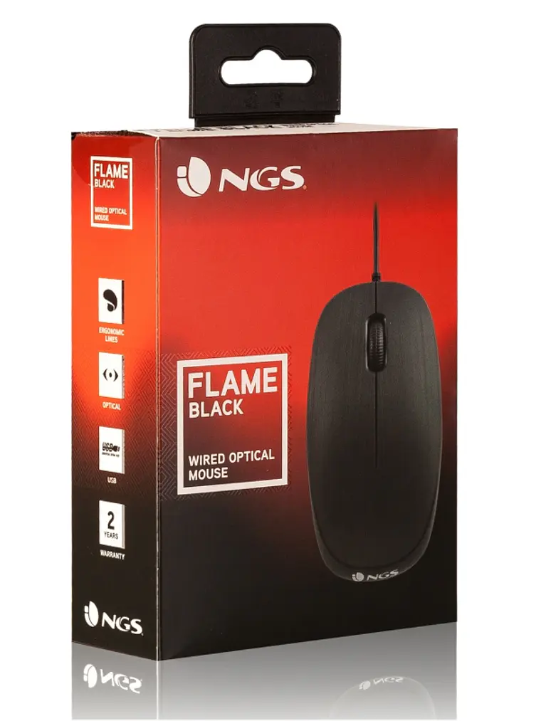NGS Raton óptico Flame 1000 Dpi Negro 2