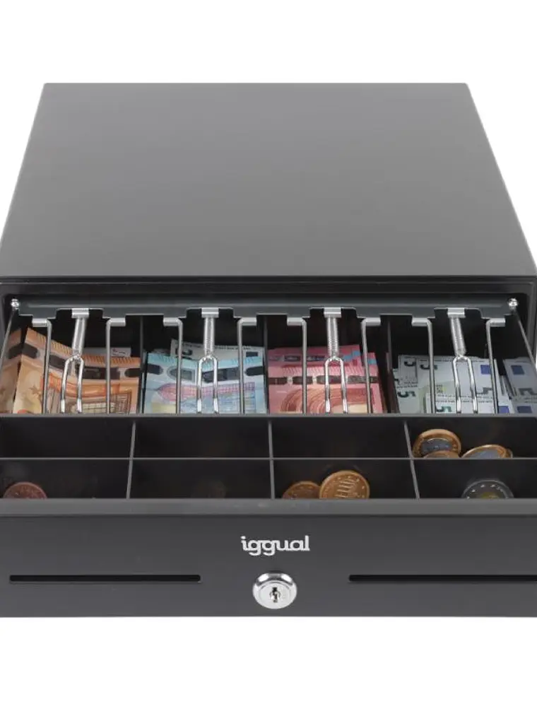 iggual Cajón Portamonedas IRON-XS 33cm 4+8 negro 1