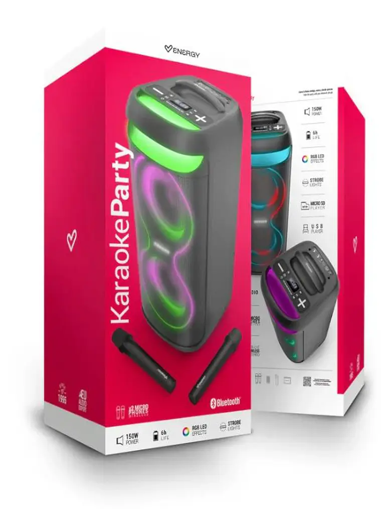 Energy Sistem Altavoz Party Karaoke 150w 2 Micros 4