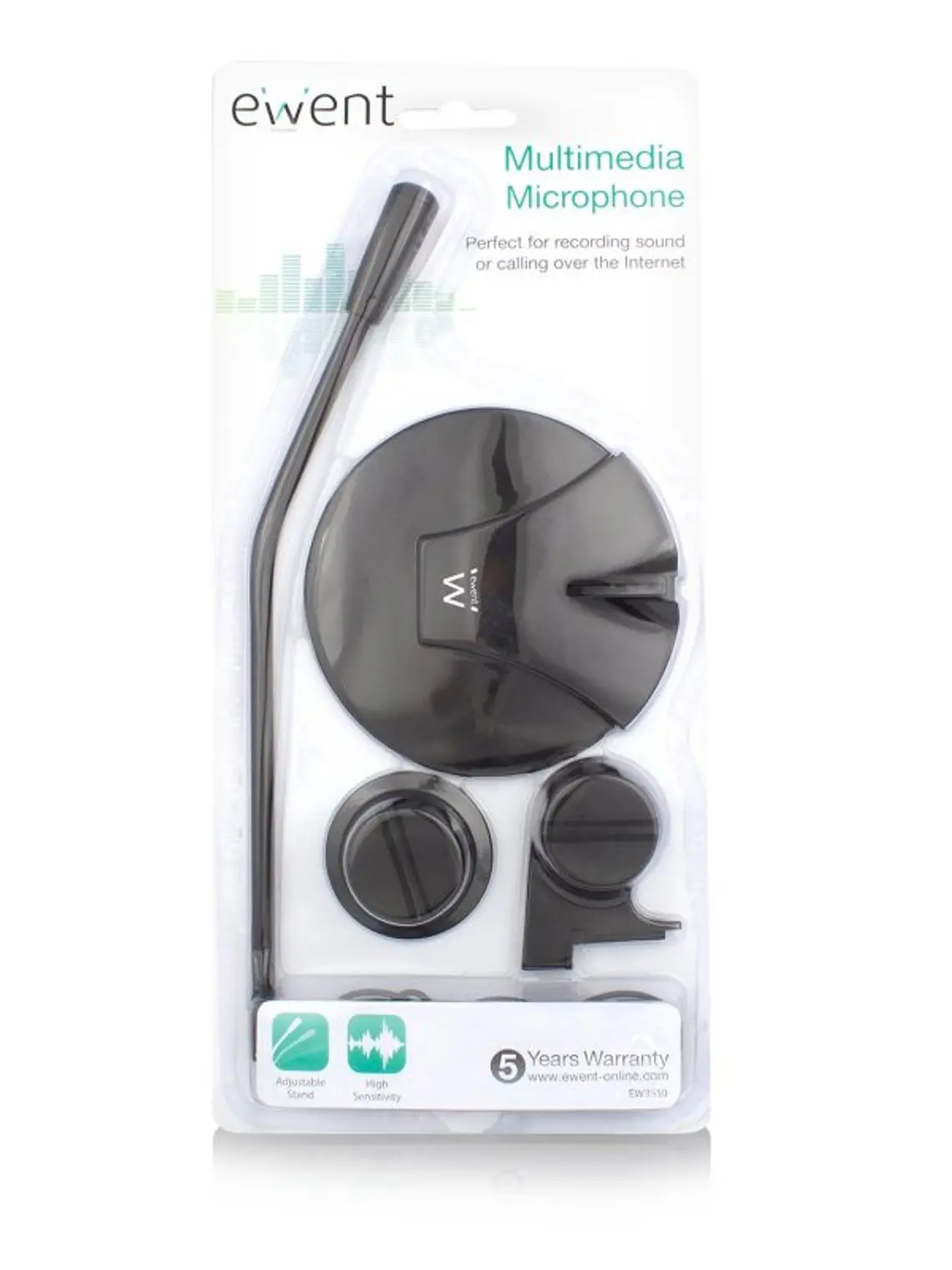Ewent EW3550 Micrófono Multimedia Negro 2