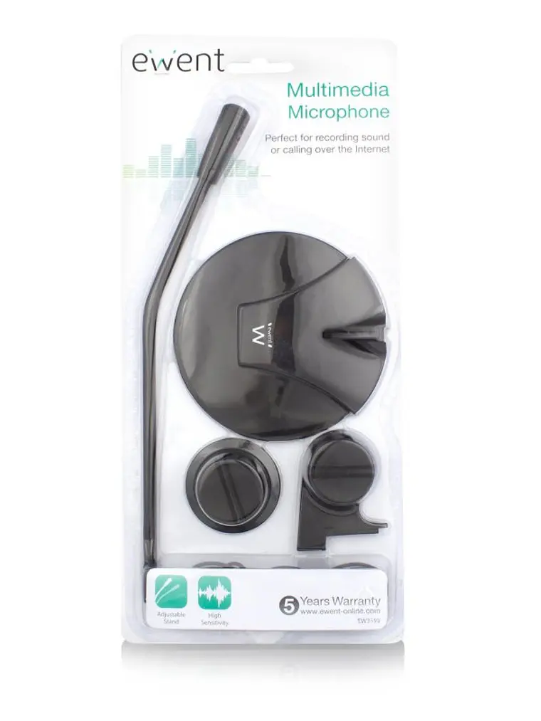 Ewent EW3550 Micrófono Multimedia Negro 2