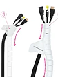 Nanocable Organizador cables flex. 25mm 1 M Blanco - Miniatura 4