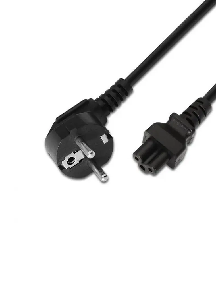 Aisens Alimentación Trébol CEE7/M-C5/H negro 1.5m 1