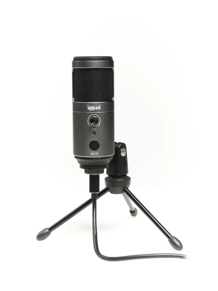 iggual Micrófono condensador Podcasting Pro gris 1