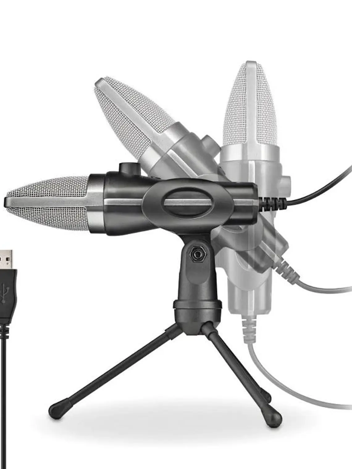 NGS Micrófono PC Usb con soporte tripode 3