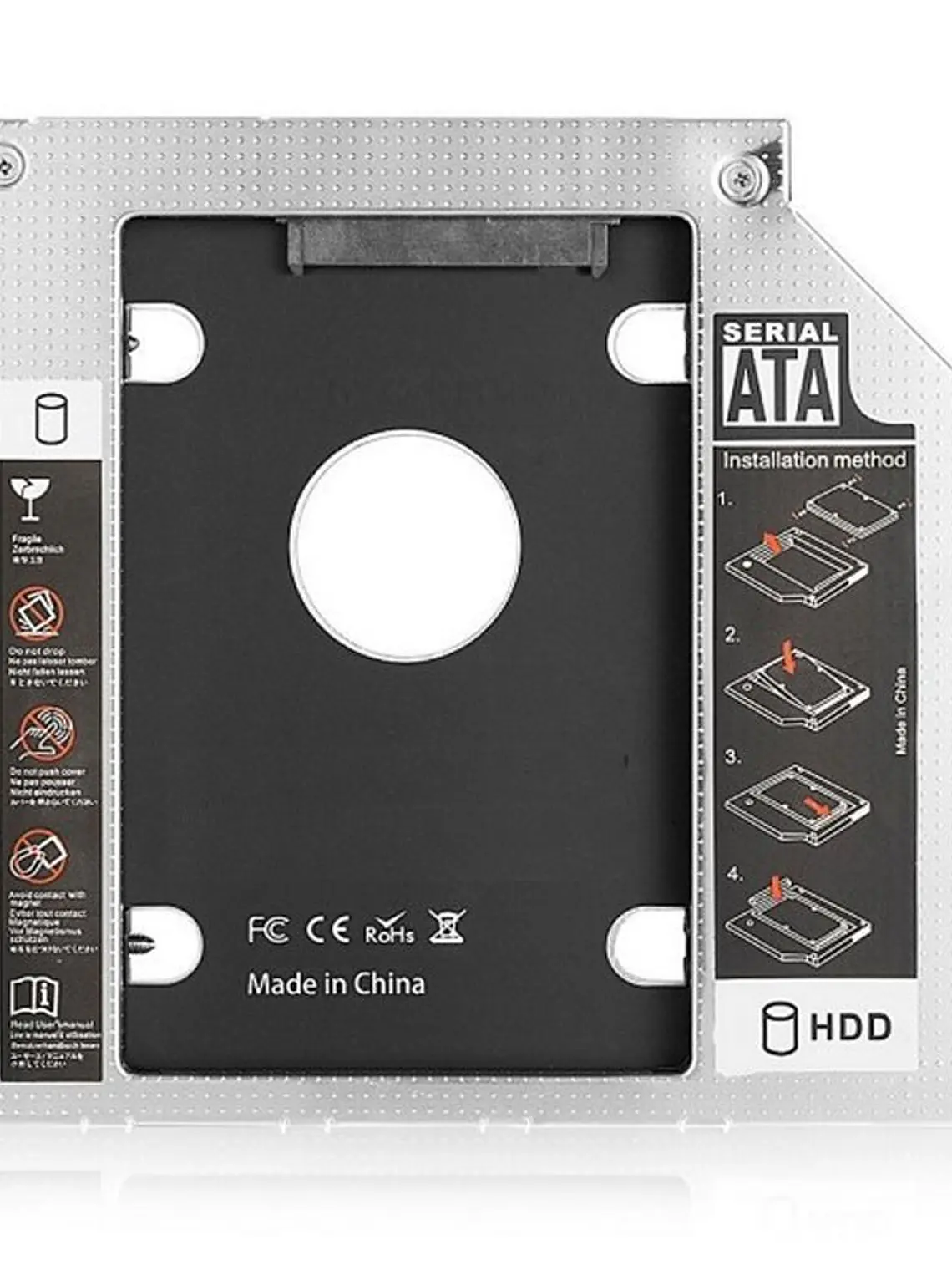EWENT ADAP.HDD/SSD SATA PARA UNIDAD ÓPTICA 9.5mm 4