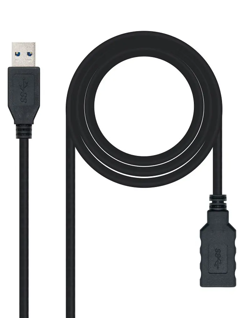 Nanocable Cable USB 3.0 Tipo A/M-A/H Negro 1.0 m 1