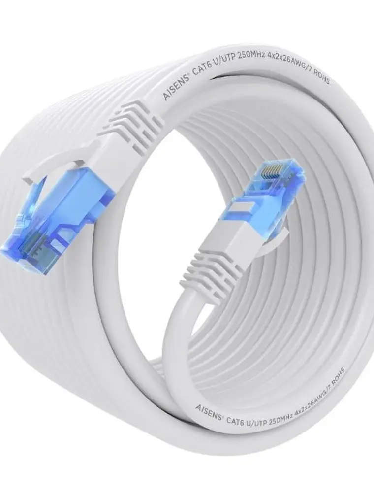 Aisens Cable RJ45 CAT.6 UTP AWG26 CCA Blanco 10m 2