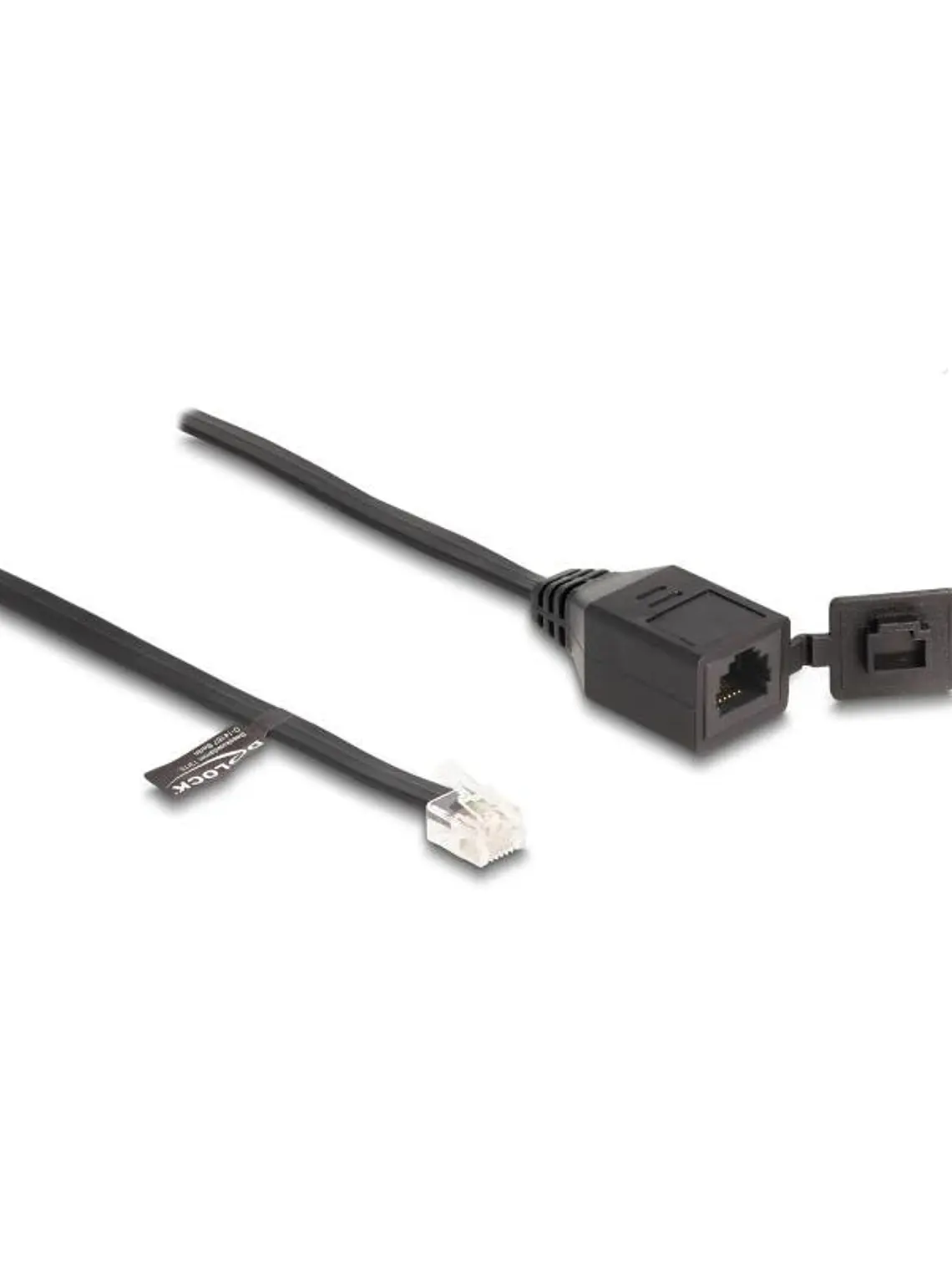 Delock Cable RJ11 macho a RJ11 hembra con tapa 2