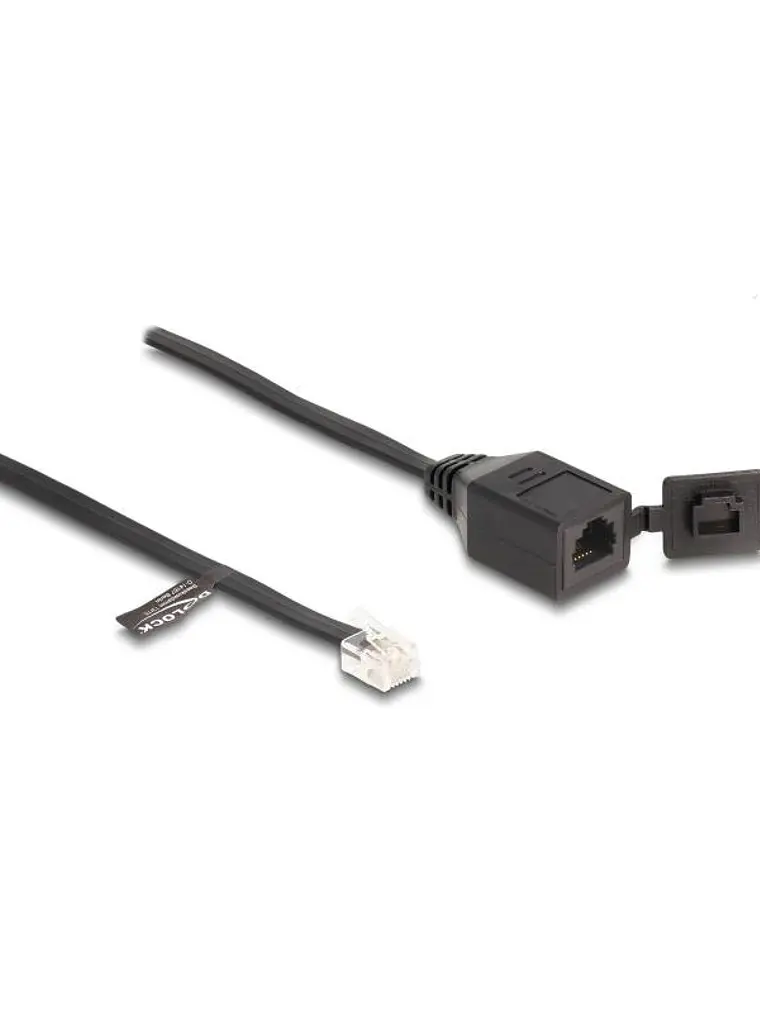 Delock Cable RJ11 macho a RJ11 hembra con tapa 2