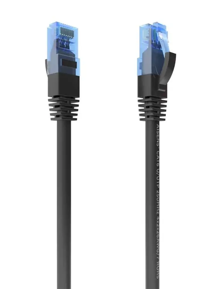 Aisens Cable RJ45 CAT.6 UTP AWG26 CCA Negro 0.75m 3